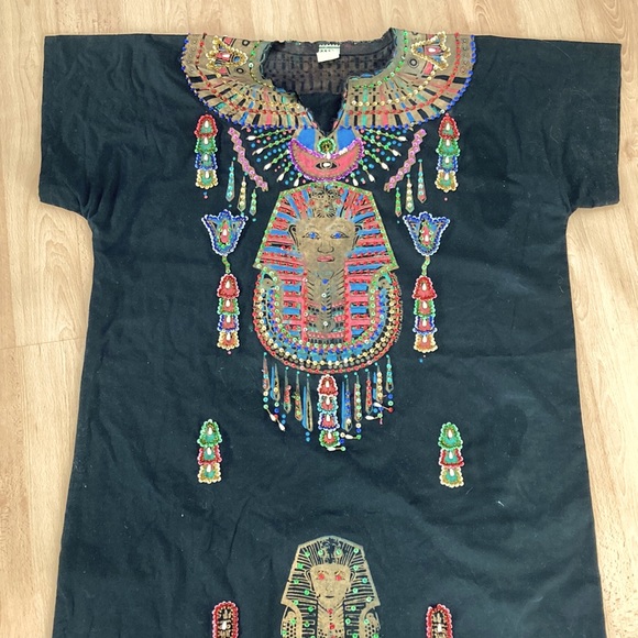 Egyptian print sequin caftan dress - Picture 12 of 13